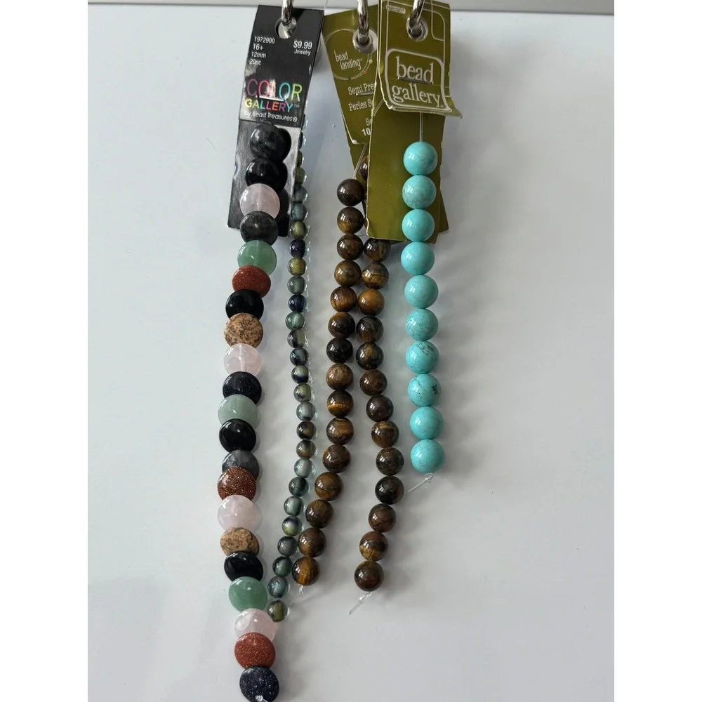 Bead Landing‎ Bead Gallery Semi Precious Stone  & Other Bead Strands Lot 4 pc